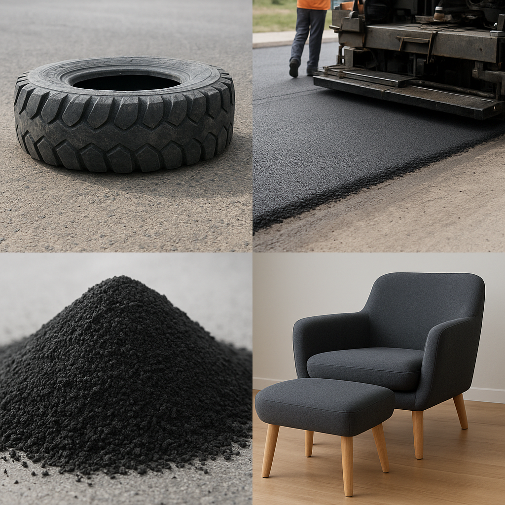Co powstaje z recyklingowanych opon – od asfaltu po meble